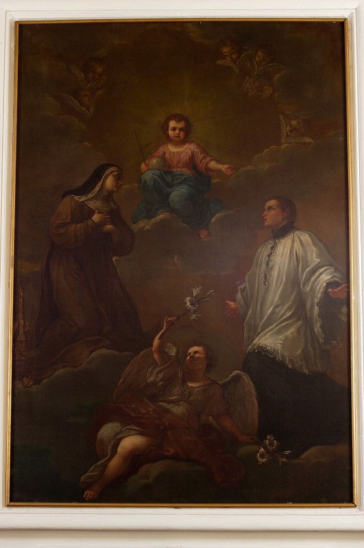 Barbiani A. sec. XVIII, S. Luigi Gonzaga e S. Caterina in adorazione del Bambino