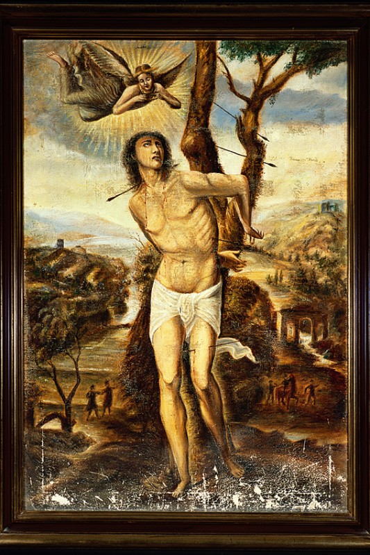 Ambito italiano sec. XIX, Dipinto San Sebastiano
