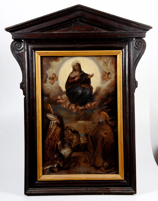 Ambito romagnolo sec. XVI, Madonna coi santi Mercuriale e Giovanni Gualberto