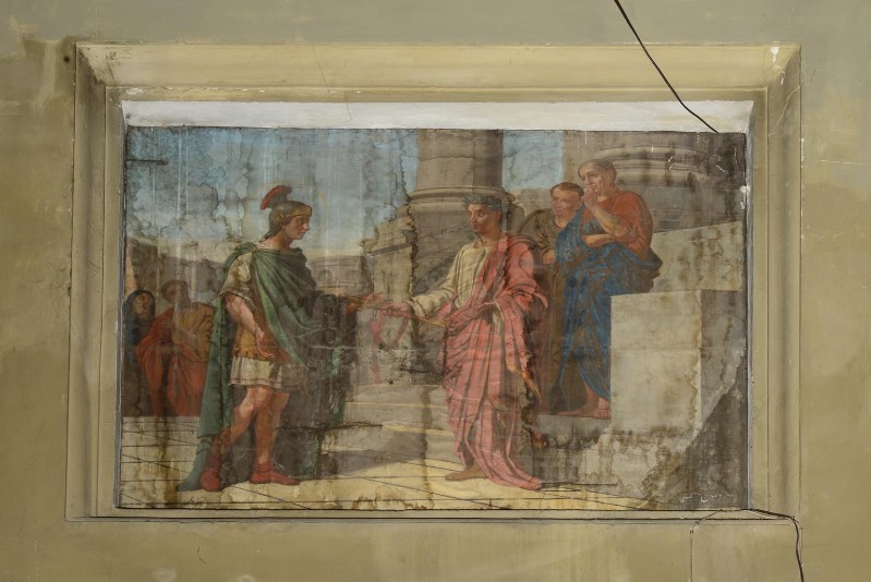 Randi P. (1874), Dipinto di San Valeriano riceve la spada da Leone I