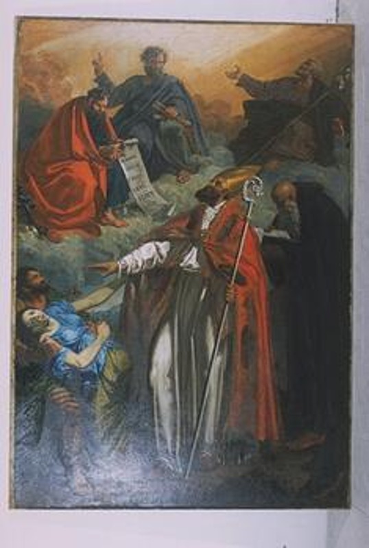 Ambito romagnolo inizio sec. XIX, Sant'Ubaldo e santi