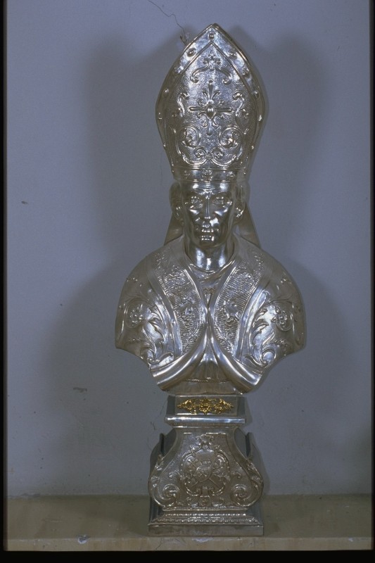 Bottega romana sec. XVIII, Busto di Sant'Erasmo vescovo