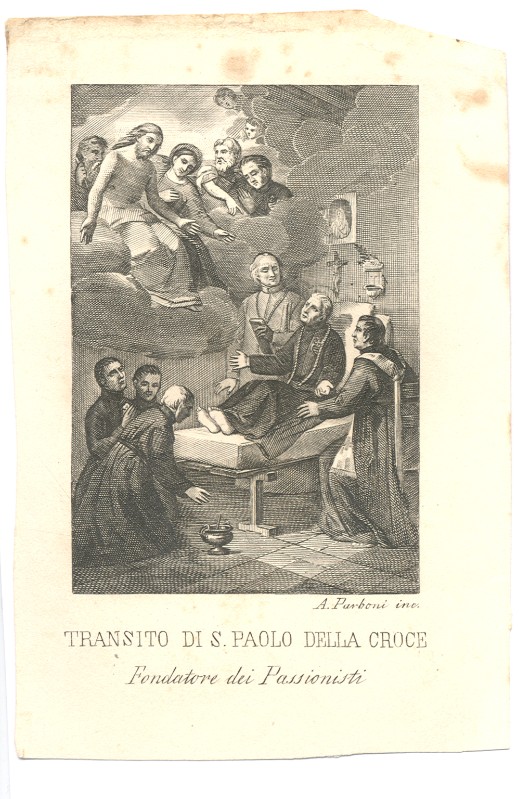 Ambito italiano sec. XIX, Transito di San Paolo della Croce