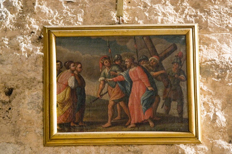 Bottega camaiorese sec. XIX, Via Crucis in olio su tela 14/14