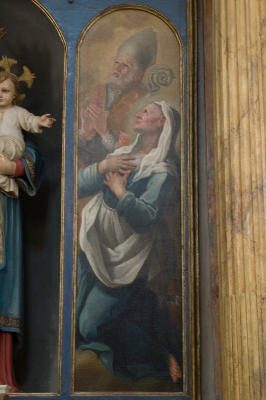 Bottega toscana sec. XVIII, Dipinto centinato con Santa Zita e San Paolino