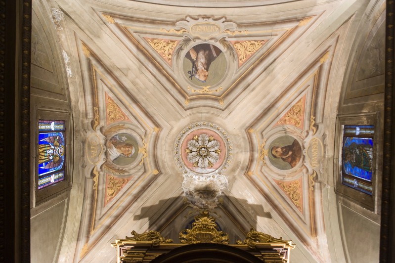 Bottega lucchese sec. XIX, Medaglioni e cornici dipinto murale 1/5