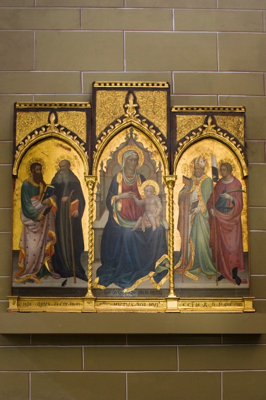 Battista di Gerio (1415), Trittico Madonna con Bambino e Santi