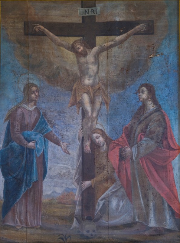 Bott. lucchese sec. XVIII, Gesù in croce dipinto a olio su tela
