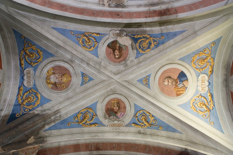 Bott. toscana sec. XIX, Tondi con santi dipinto murale