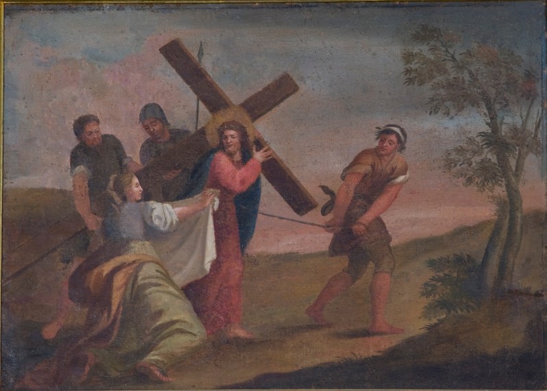 Bott. lucchese sec. XVIII, Gesù asciugato dalla Veronica dipinto a olio su tela