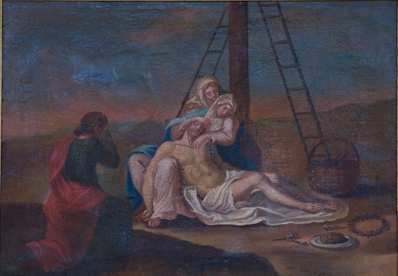 Bott. lucchese sec. XVIII, Gesù deposto dalla Croce dipinto a olio su tela