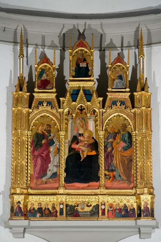 Baldassarre di Biagio (1469), Madonna con Gesù Bambino e Santi trittico