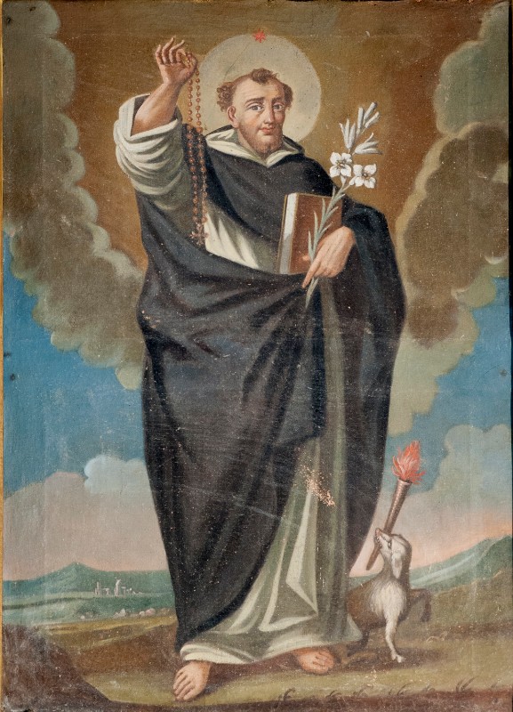 Bottega garfagnina sec. XIX, San Domenico dipinto