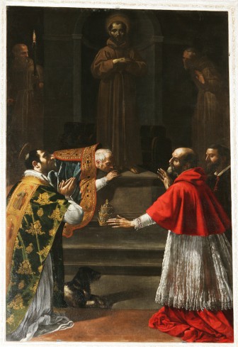 Manetti Rutilio sec. XVII, Papa Niccolò V ritrova il corpo di San Francesco