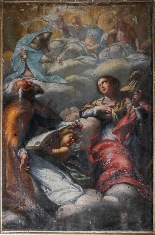 Ambito fiorentino sec. XVIII, Trinità con Madonna e santi