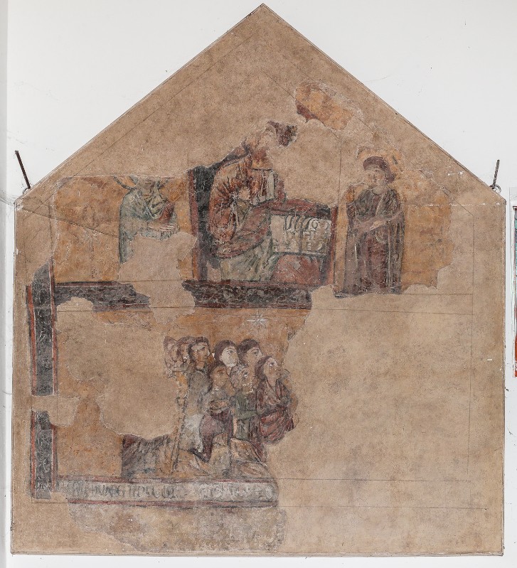 Ambito Italia centrale secc. XIII-XIV, Cristo re con santi e devoti