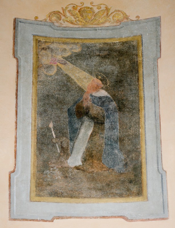 Ambito toscano sec. XIX, Affresco con San Domenico