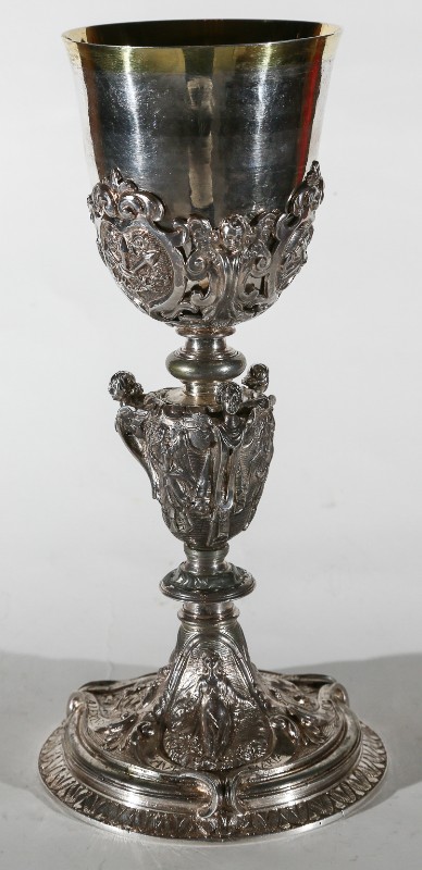 Bottega fiorentina (1655), Calice in argento con piede figurato