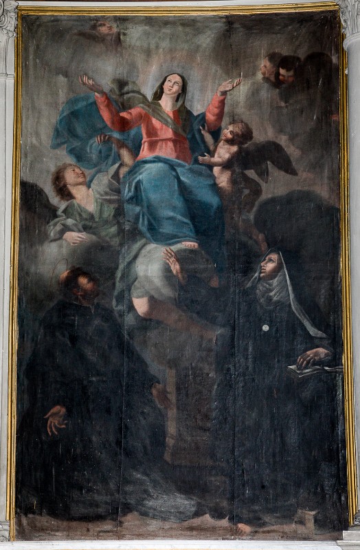 Ambito toscano sec. XVIII, Madonna con San Filippo Benizi e Santa Giuliana