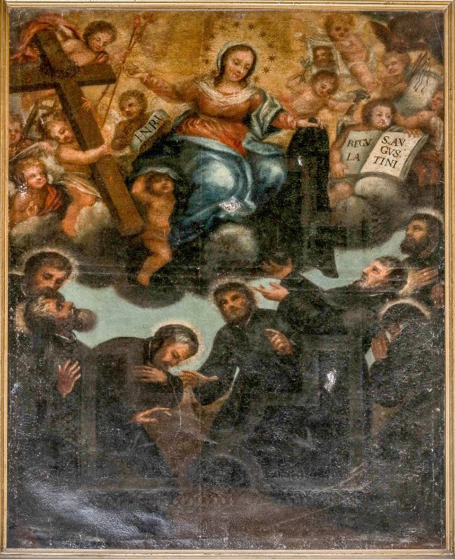 Ambito toscano sec. XVII, Madonna con santi fondatori dell'ordine dei serviti
