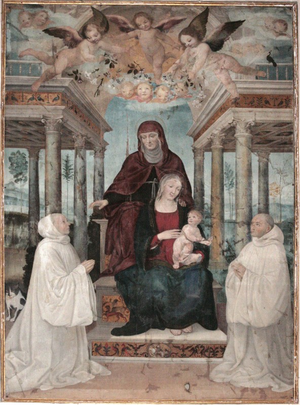 Sodoma sec. XVII, Madonna col Bambino e Sant' Anna