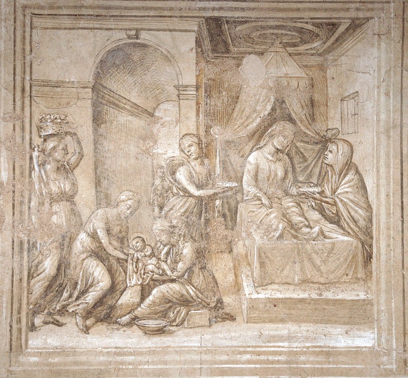 Sodoma (1503-04), Dipinto con Nascita di Maria