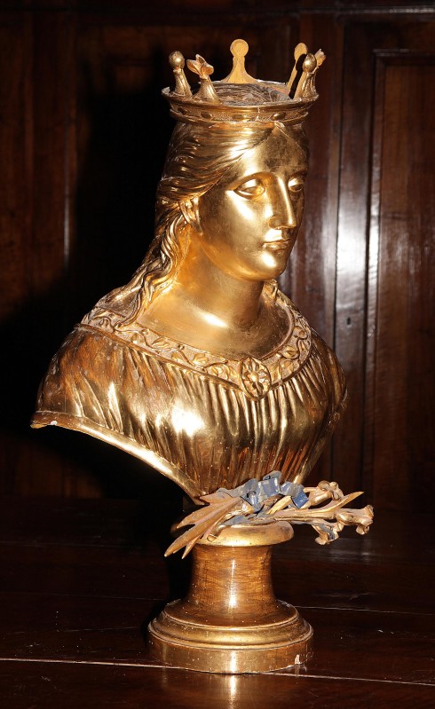 Bott. toscana sec. XVIII, Reliquiario a busto di santa con corona 2/2