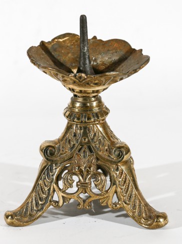 Ditta Fratelli Bertarelli sec. XX, Candeliere in bronzo dorato