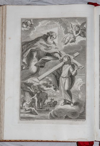 Vieira F. - Sintes G.B. (1745), Stampa con la Trinità e il Paradiso Terrestre