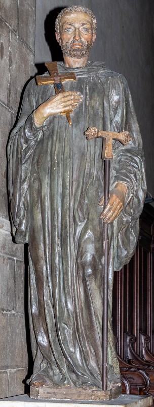 Ambito toscano sec. XX, Statua raffigurante San Bernardo degli Uberti