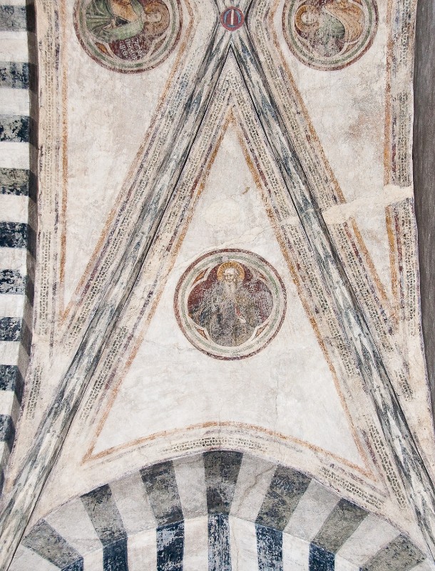 Ambito toscano sec. XIV, Santo martire con barba e capelli bianchi