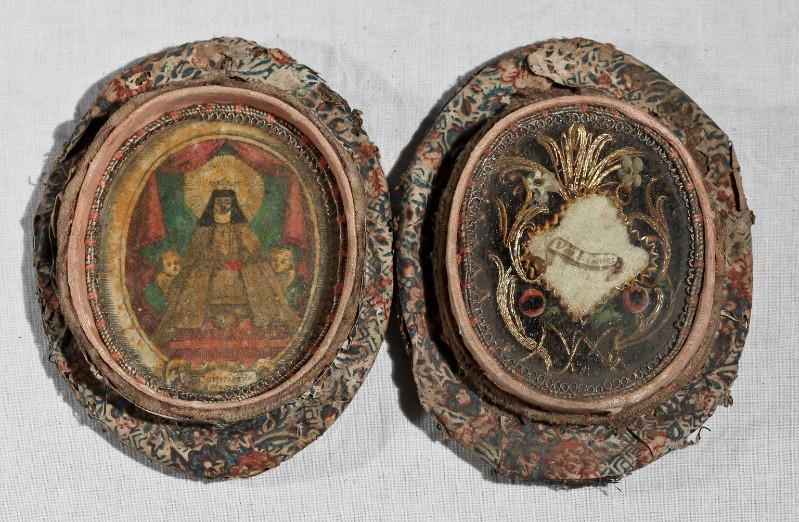 Ambito italiano secc. XVII-XVIII, Reliquiario ovale a guisa di cofanetto