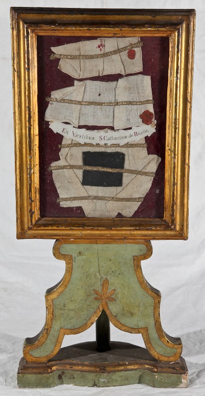 Bottega toscana sec. XVII, Reliquiario della veste di Santa Caterina de' Ricci