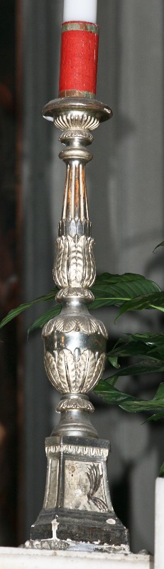 Bottega fiorentina sec. XVIII, Candeliere d'altare argentato piccolo 2/2