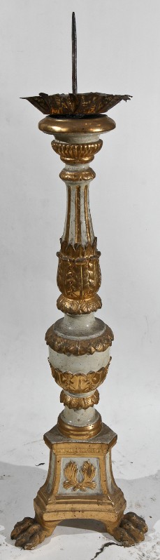 Bottega toscana sec. XIX, Candeliere piccolo con stemma di Santa Felicita 4/6