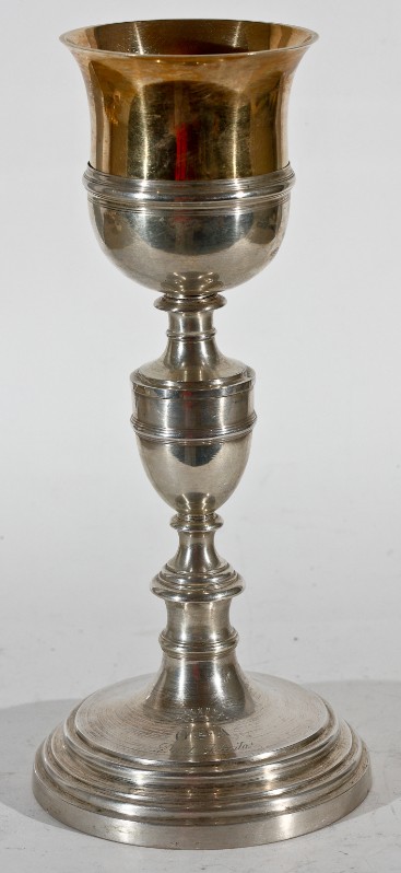 Morelli S. prima metà sec. XIX, Calice in argento con nodo a vaso modanato 2/2