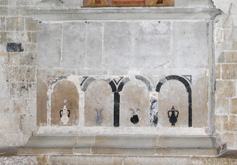 Maestranze toscane sec. XII, Pannello intarsiato con quattro vasi