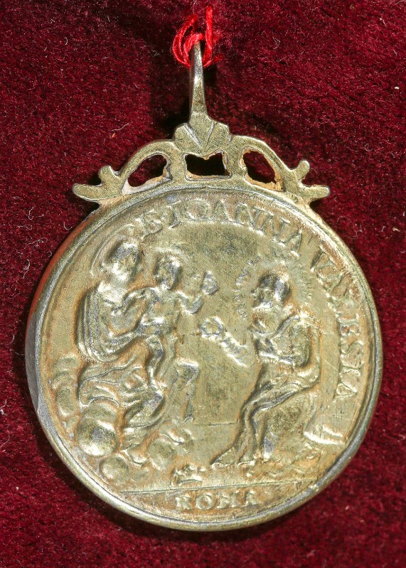 Bottega romana sec. XVIII, Medaglia con Servi di Maria