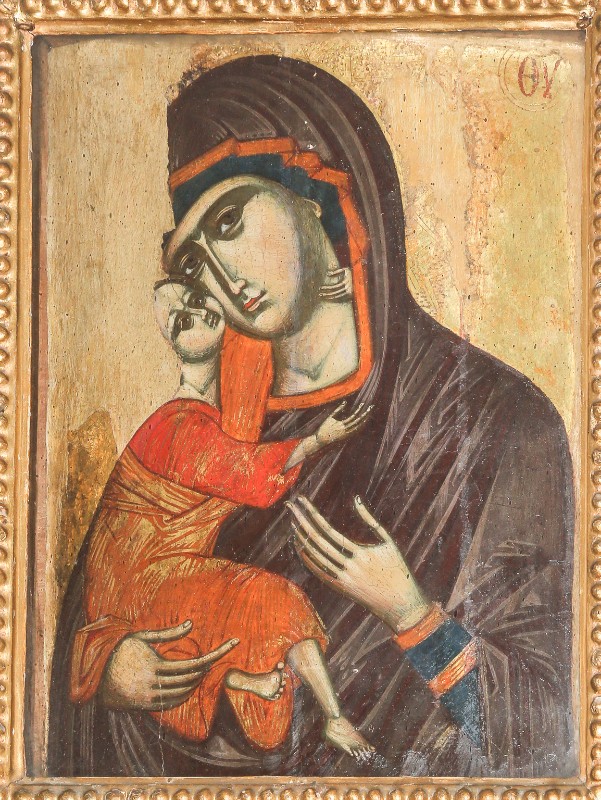 Scuola greco-orientale secc. XIII-XIV, Icona della Madonna della tenerezza