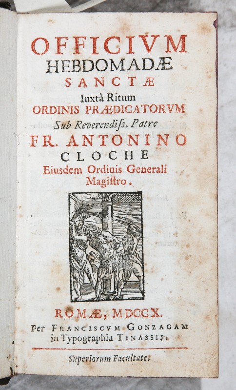 Bottega romana (1710), Frontespizio