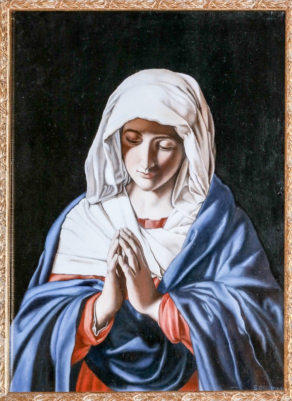 Ambito toscano sec. XXI, Dipinto Madonna orante da Sassoferrato