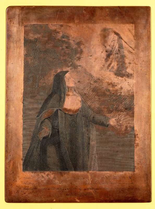 Calendi G. - Morghen R. sec. XIX, Matrice della visione di Santa Maria Maddalena