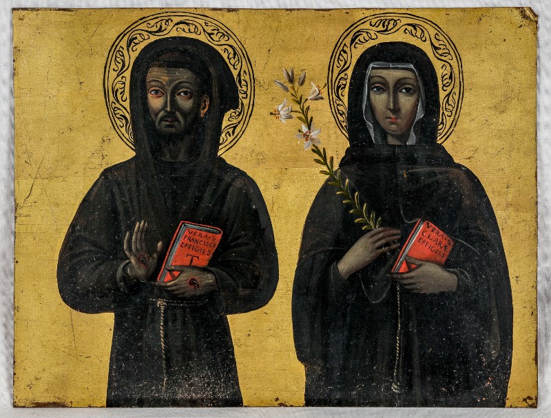 Ambito Italia centrale sec. XVII, San Francesco d'Assisi e Santa Chiara