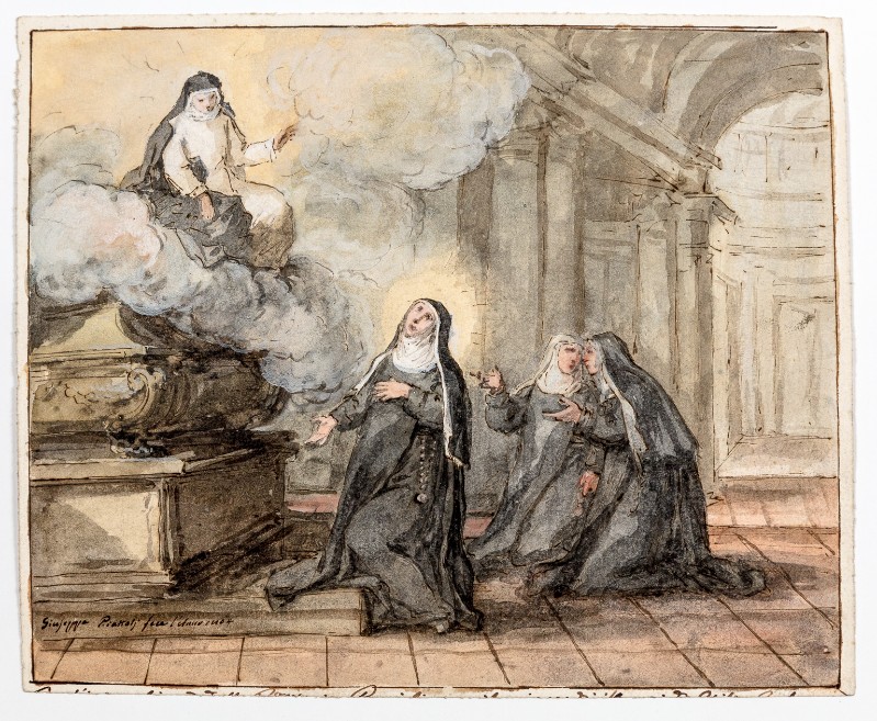 Piattoli G. (1804), Santa Maria Maddalena de' Pazzi ringrazia per la guarigione