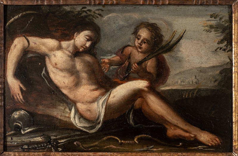 Ambito toscano sec. XVII, Dipinto con San Sebastiano