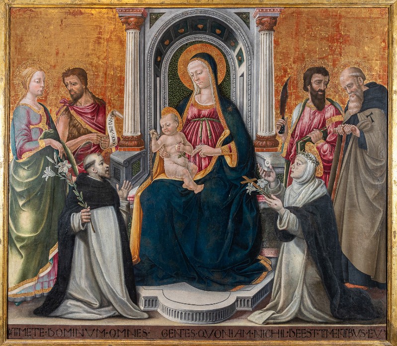 Neri di Bicci sec. XV, Madonna con Gesù Bambino e santi