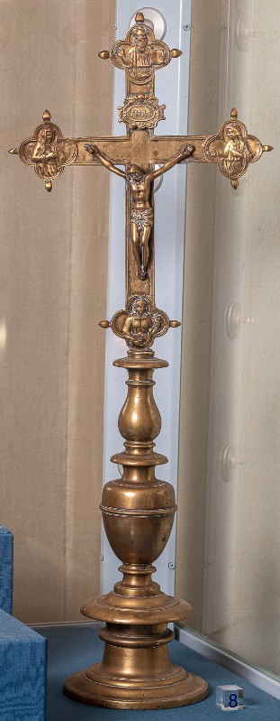Bottega toscana sec. XVII, Croce d'altare in bronzo