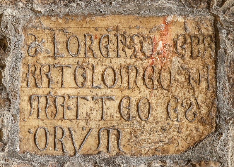 Bottega fiorentina sec. XI, Epigrafe con scritta Lorenzo Bartolomeo Matteo