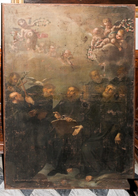Ambito toscano sec. XIX, Dipinto con i sette santi fondatori