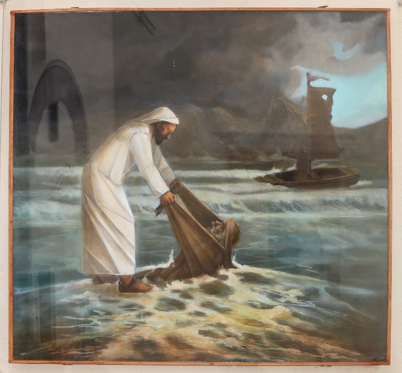 Rocchi Simone (2018), Dipinto Cristo e Pietro sulle acque